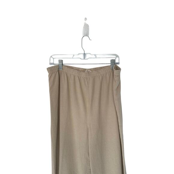 Soft Surroundings Pants Beige Pull On Stretch Relaxed Casual Straight Leg Large - Picture 4 of 11